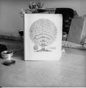 Archiwalne drzewo genealogiczne rodziny Wallocha, stare dokumenty rodzinne i aparat fotograficzny Pentacon Six – Narodowe Archiwum Cyfrowe
